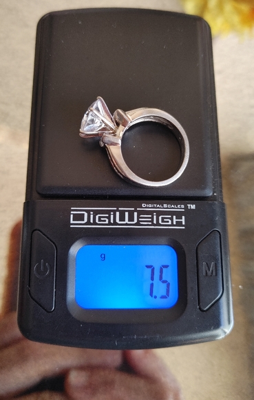 Vintage 14k GP/ Sterling Wedding/ Engagement Ring - Picture 6 of 11